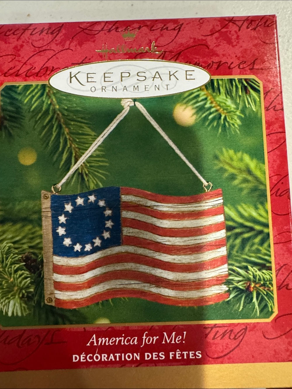 Hallmark Patriotic Betsy Ross Flag - America for Me! Christmas Ornament